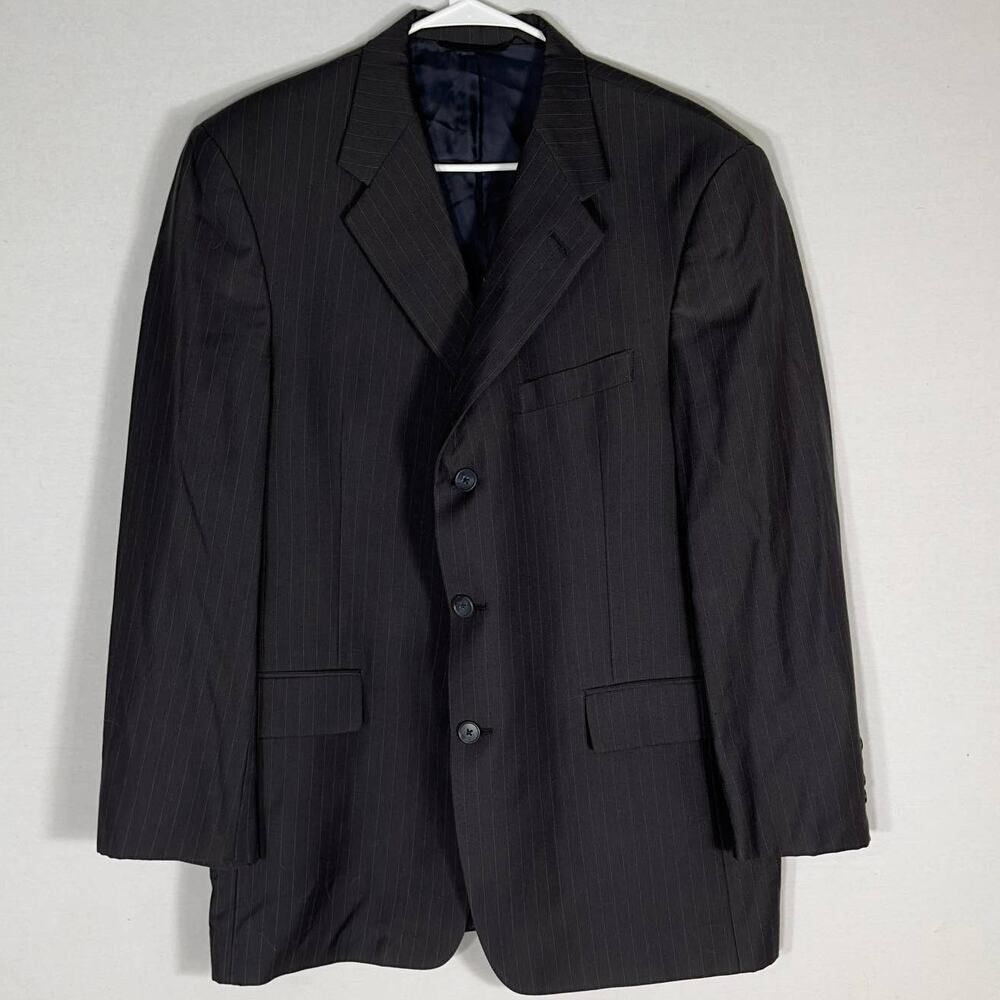 Hart Schaffner & Marx Men's Gray Striped Jacket